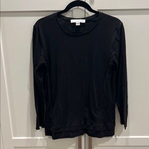 Black Long Sleeve Nursing Tee